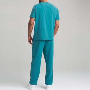 Hot Selling High Quality 100% Cotton Woven Medical <b>Scrub</b> Suit Breathable <b>Scrub</b> <b>Sets</b> for Hospital Use Men's Needle Detection - Product Image 1