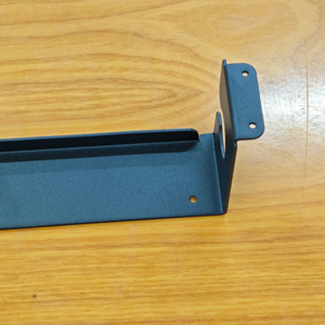 Precision Fabricated Steel <b>Bracket</b> Customized Demand <b>Black</b> Powder Coating Drilled Mounting Holes Sheet Metal Fabrication - Product Image 1