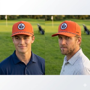 5 Panel Custom Embroidery Logo Baseball Caps Perforated <b>Waterproof</b> Golf <b>Hat</b> With Rope For Man And Woman From Vietnam Manufacture - Product Image 4