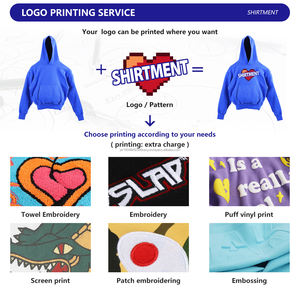 Sudadera con Capucha de Corte Holgado Personalizada, 360 Gsm, Doble Costura, Felpa Francesa, Estilo Occidental, Talla Grande, 100% Algodón - Product Image 5