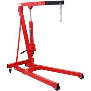 Sollevatore Elettrico Pieghevole Rosso per Carichi Pesanti da 1500 LBS con 4 Ruote in Ferro per Piattaforme Aeree e Lavori in Officina - Product Image 3