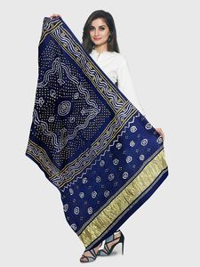 Dupatta Bandhani India de Calidad de Exportación |   Dupatta Tradicional Tie-Dye Bandhej para Venta al por Mayor - Product Image 3