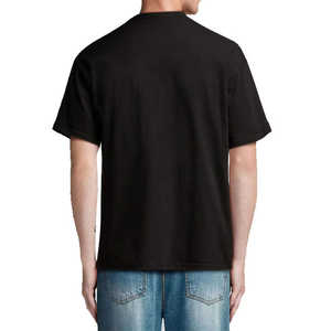 เสื้อยืดคอกลมผู้ชายแบบสั่งทำพิเศษ 180 กรัม ผ้าถักเนื้อแน่น ตกแต่งด้วยคริสตัล แขนสั้น สไตล์สตรีทแวร์ พิมพ์ลายโลโก้ - Product Image 6