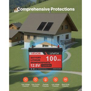 Kit Completo di Energia Solare 400W 12V con 2 Pannelli Solari Monocristallini da 200W, Batteria LiFePO4 12.8V 100Ah e Regolatore di Carica MPPT 40A - Product Image 5