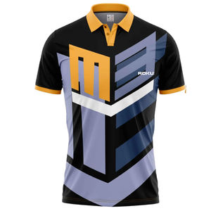 Venta al por mayor de impresión personalizada por sublimación para hombres y mujeres para Polos OEM/ODM ropa deportiva Jersey tela con patrón sólido - Product Image 1