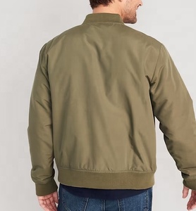 Veste brodée avec logo personnalisé pour hommes Veste de vol noire pour hommes Blouson aviateur d'extérieur pour hommes - Product Image 6