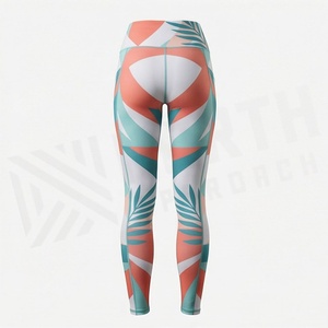 High Waisted Womens Yoga Pants Custom Sublimation Customized Color <b>Seamless</b> <b>Leggings</b> Elastic Solid Pattern Activewear - Product Image 2