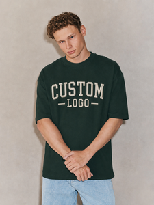 ผู้ผลิตเสื้อยืดคอตตอนผู้ชาย OEM ทรงโอเวอร์ไซส์ สไตล์สตรีทแวร์ วินเทจ ล้างแบบพิเศษ เป็นมิตรต่อสิ่งแวดล้อม น้ำหนัก 320 กรัม รับผลิตจำนวนน้อย  รับผลิตตามแบบ - Product Image 1