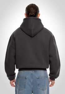 Heavyweight Custom Logo Men's Hoodie 100% Cotton Oversized Blank Streetwear <b>Thick</b> <b>Fleece</b> Plain Pullover Unisex Sweatshirt Bulk - Product Image 4