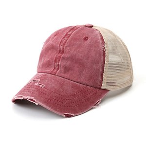 Gorra Trucker de Mezclilla Lavada Unisex, Ajustable, con Malla Trasera, 6 Paneles, Estilo Casual, Primavera-Verano, Color Sólido, Talla Adulto - Product Image 4