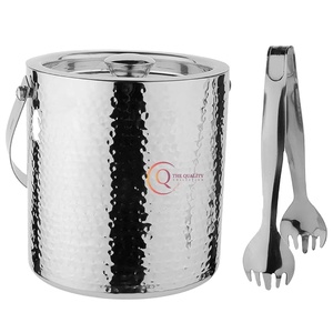 ถังน้ำแข็งเย็นไวน์เงินแบบทันสมัยพร้อมด้ามจับตู้แช่เบียร์สแตนเลสสำหรับโรงแรมและบาร์สำหรับงานปาร์ตี้ - Product Image 1