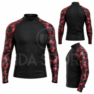 Long Sleeve Rash Guard Men's UV Protection Swim Shirt Quick Dry Compression <b>Surf</b> Beach Fishing Athletic Gym Wear Top Seller - Product Image 6
