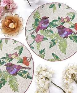 Premium Beaded Embroidered <b>Placemats</b> Handmade <b>Dining</b> <b>Table</b> Accessories for Luxury Home Restaurant Hotel and Event Decoration - Product Image 5