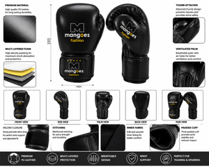 Professional Leather Boxing <b>Gloves</b> Adult Training <b>Gloves</b> Shock Absorption Comfortable Fit Adjustable for Closure Unisex - Product Image 6