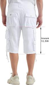 Pantalones Cortos Cargo para Hombre, Largos hasta Debajo de la Rodilla, Corte Relajado 3/4 con Bolsillos - Product Image 5