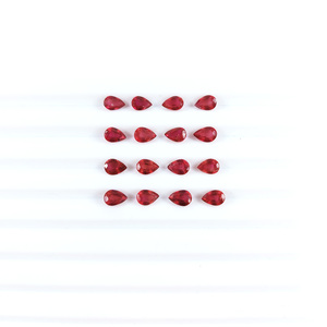 Rubis naturels de Bangkok, formes poire calibrées 4x6mm, pierres précieuses de rubis naturelles facettées en vrac pour la fabrication de bijoux, prêtes à l'emploi - Product Image 4
