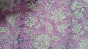 Tela de Algodón Sanganeri Cómoda y Ligera, Tejida a Mano con Estampado Floral, de Secado Rápido, para Fundas, Niñas y Niños - Product Image 3