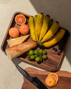 Bandeja de Servicio de Madera de Teca - Portátil para Cocina y Escritorio, de un Solo Nivel - Product Image 5