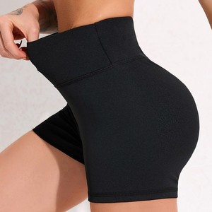 Workout Biker <b>Shorts</b> Women High Waisted Control Polyester Spandex Booty Volleyball Gym Black <b>Shorts</b> for Yoga Dance 2027 - Product Image 3