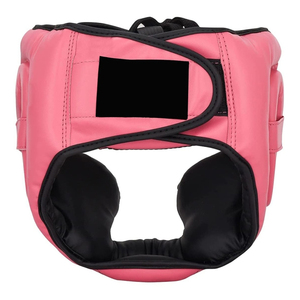 Protector de Cabeza de Boxeo Ajustable de Cuero PU Rosa con Cierre de Velcro para Adultos Unisex Verde con Ribete Dorado Equipo de Protección - Product Image 6