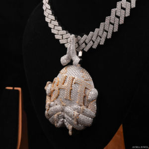 จี้เพชรโมอิสซาไนต์สุดหรู เงินแท้ 925 ชุบทองคำสีกุหลาบ สไตล์ฮิปฮอป สำหรับผู้ชายและผู้หญิง สวมใส่ในงานปาร์ตี้ ได้รับการรับรองจาก GRA - Product Image 3