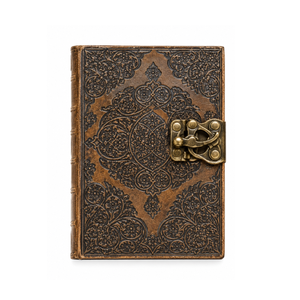 Premium B5 Floral Embossed Handmade Cotton Paper Leather <b>Journal</b> Recycled Art & Collectible Cute Antique Brown Hardcover - Product Image 3
