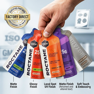 Gel Energético OEM ODM Pre-Entrenamiento, Gel <span class=keywords><strong>de</strong></span> Hidratación <span class=keywords><strong>de</strong></span> Combustión Rápida con Aminoácidos BCAA para Gimnasio y Fitness - Product Image 4