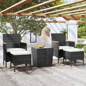 Conjunto de Bistro para Jardín en Color Negro Crema - Product Image 1