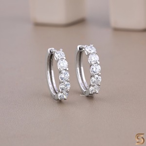 925 <b>Silver</b> Pear Cut Moissanite Halo Drop <b>Earrings</b> Convertible Hoop & Detachable <b>Dangle</b> Bridal <b>Earrings</b> Wedding Jewelry - Product Image 5