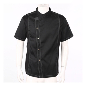 Uniforme de Chef Unisex de Manga Corta, Ropa Personalizada para Camareros y Chefs de Restaurantes, Bares y Hoteles, Chaqueta Hecha de Lona - Product Image 4