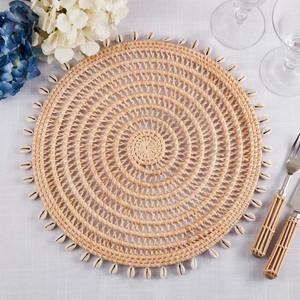 Set de table rond en rotin naturel, tissé à la main, décoration de table pour restaurant, hôtel, vente en gros, écologique - Product Image 3