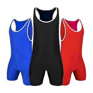 Combinaison de lutte pour hommes, équipement de lutte professionnel, uniforme une pièce pour hommes adultes, combinaison athlétique extensible et respirante - Product Image 1