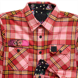 Camisas de Franela a Cuadros de Color Sólido Transpirables con Botones, Estilo Urbano, Hechas a Medida, con Doble Bolsillo en el Pecho, Camisas de Moda - Product Image 2