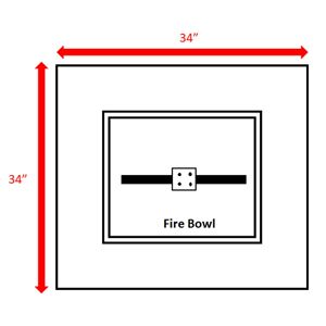 12\" H Natural Concrete Outdoor <b>Fire</b> <b>Pit</b> <b>Table</b> CM 1010C - Product Image 5