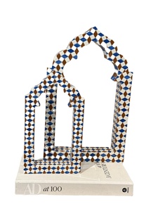 Decoración de Mesa de Ramadán con Diseño de Mezquita y Luna Creciente, Incrustaciones de Nácar, Estilo Industrial, Regalo para Celebración del Eid - Product Image 6