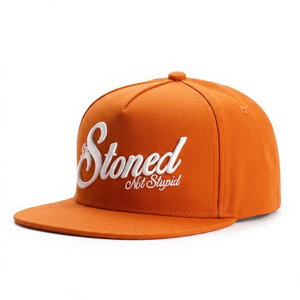 Gorra de Béisbol Unisex de 6 Paneles con Bordado 3D 'Stoned Not Stupid', Estilo Urbano y Hip Hop, Color Azul Oscuro, Algodón Peinado, Talla Adulto - Product Image 6