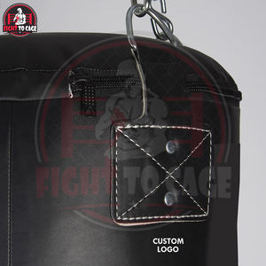 Boxing Angle Uppercut Bag Pure Black Color Durable Leather Heavy-Duty EPE Filled Shock Absorption Tear Resistant Punching Bag - Product Image 4