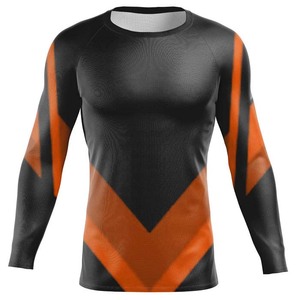 Wholesale Breathable Quick Dry Anti-Bacterial Men Rash Guard Full Sleeve Custom Logo Training <b>Grappling</b> Swimming Rash Guards - Product Image 6
