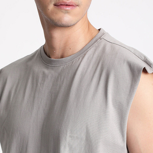 Men's <b>Layering</b> Tank <b>Top</b> Sleeveless Crew Neck 100% Cotton Muscle Vest Athletic Undershirt Gym Workout Training Shirt Breathable - Product Image 5