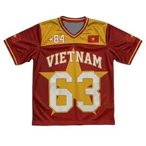 Camiseta de Fútbol de Vietnam Unisex con Cuello en V, Manga Corta, Sublimada, Transpirable, de Malla de Poliéster, Ropa Deportiva para Equipos, Todas las Temporadas, Corte Regular para Adultos - Product Image 6