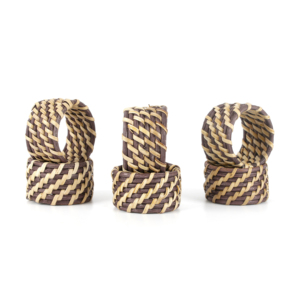 Vente chaude meilleure qualité tissé à la main bambou canne ronds de serviette à la main décoration de Table de mariage à la main pâques papier bois anneaux fêtes - Product Image 2