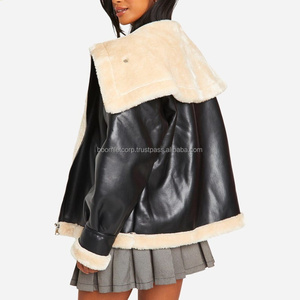 Booletcorp เสื้อแจ็คเก็ตหนังของผู้หญิงแบบแห้งเร็วสำหรับคอลเลกชันฤดูหนาวโลโก้ออกแบบได้ตามต้องการ - Product Image 3