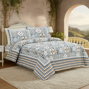 NAKSHATRA 108x108 Inch 120TC King <b>Bed</b> Sheet with 2 Pillow <b>Covers</b> NAKSHATRA Home Hotel Fitted & Flat <b>Bed</b> Linens Twin Size - Product Image 3