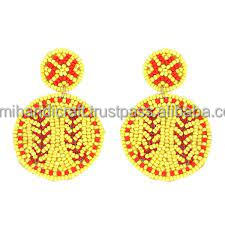 Pendientes de Joyería de Arte Bordado a Mano, Textil Artesanal, Color Personalizado, Regalo de Boda, Compromiso, Moda - Product Image 4