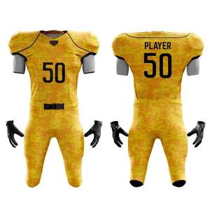 Uniformes de Fútbol Americano al por Mayor, Transpirables, de Secado Rápido, Bordados, Tallas Grandes, Mangas Cortas, Uniformes de Equipo, Precios Competitivos - Product Image 1