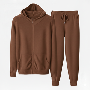 Survêtement unisexe violet à capuche, manches longues, fermeture éclair, couleur unie, respirant, coupe classique, pour l'automne, pour adultes - Product Image 2