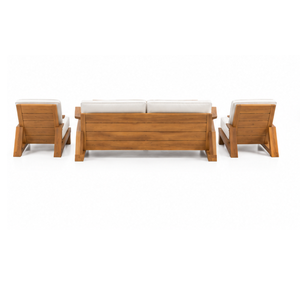 Ensemble de canapé et table basse en teck massif pour l'extérieur, idéal pour les hôtels de luxe, les complexes hôteliers, les appartements, les patios, les terrasses, les meubles d'hôtellerie - Product Image 5