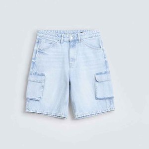 กางเกงยีนส์ขาสั้นผู้ชายแบบสั่งทำ กางเกงยีนส์ขาสั้นแฟชั่น กางเกงยีนส์คาร์โก้ขาสั้นใส่สบาย ดีไซน์กระเป๋าคลาสสิกสำหรับฤดูร้อน - Product Image 1