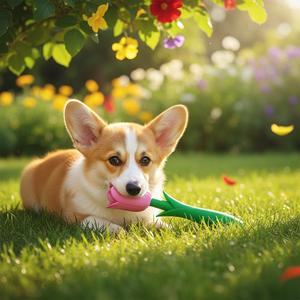Nuovi Prodotti per Animali Domestici: Giocattolo da Masticare Ecologico e Non Tossico a Forma di Tulipano e Rosa in Lattice per San Valentino - Product Image 3