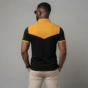 Polo de Manga Corta para Hombre, 100% Algodón, Tejido Sólido, Transpirable, de Alta Calidad, con Logotipo Personalizado, Estilo Urbano, Venta Caliente - Product Image 2